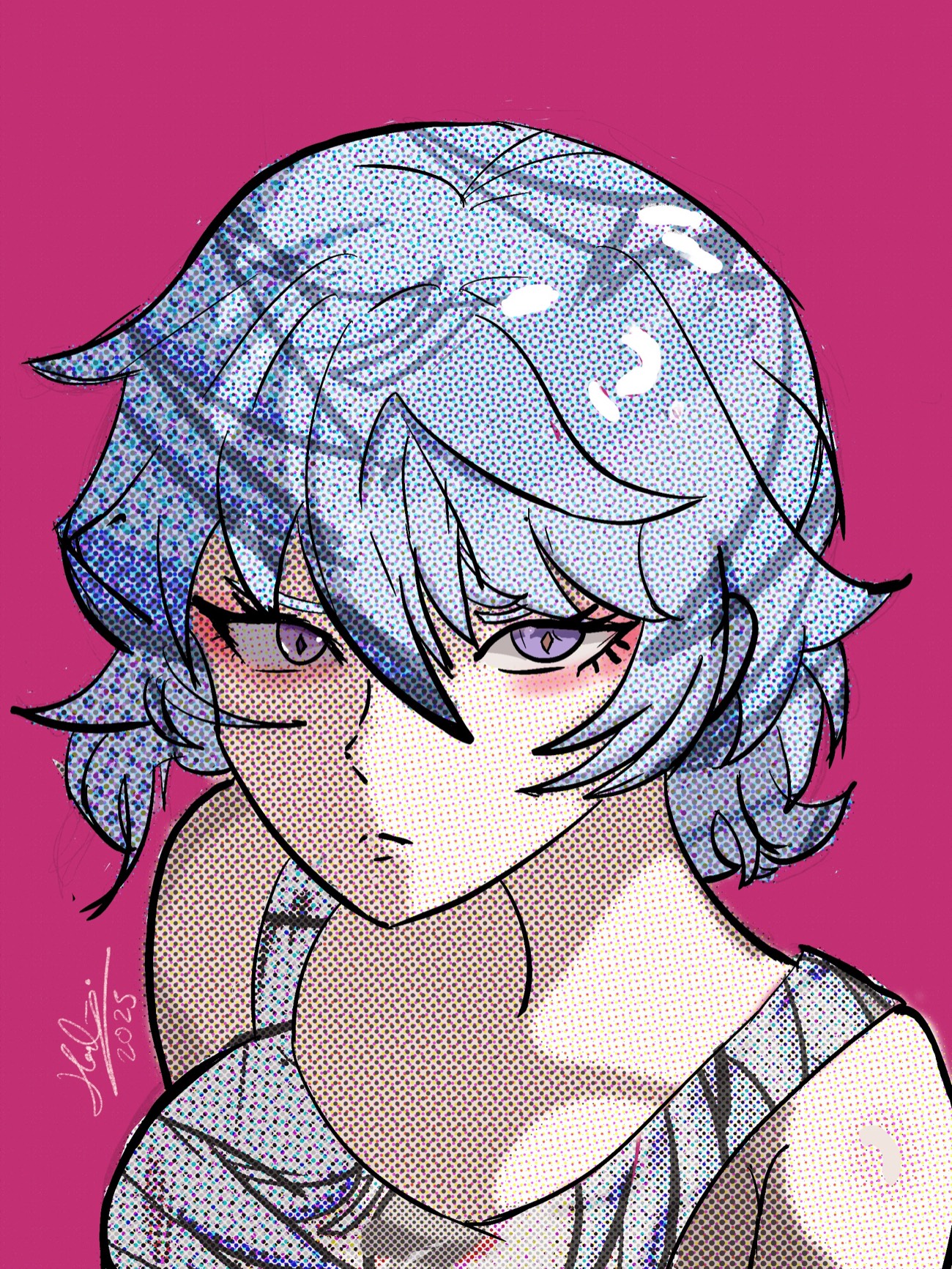 Halftone Blues — Procreate · halftone