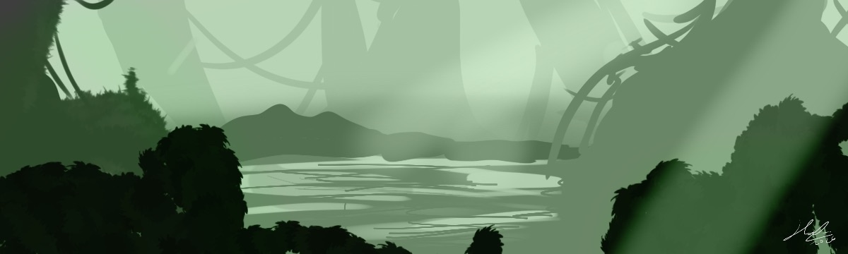 Swamp Light Study — Procreate · environment